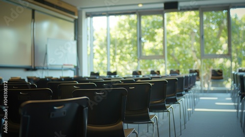 The room is airconditioned maintaining a comfortable temperature for those attending lectures. photo