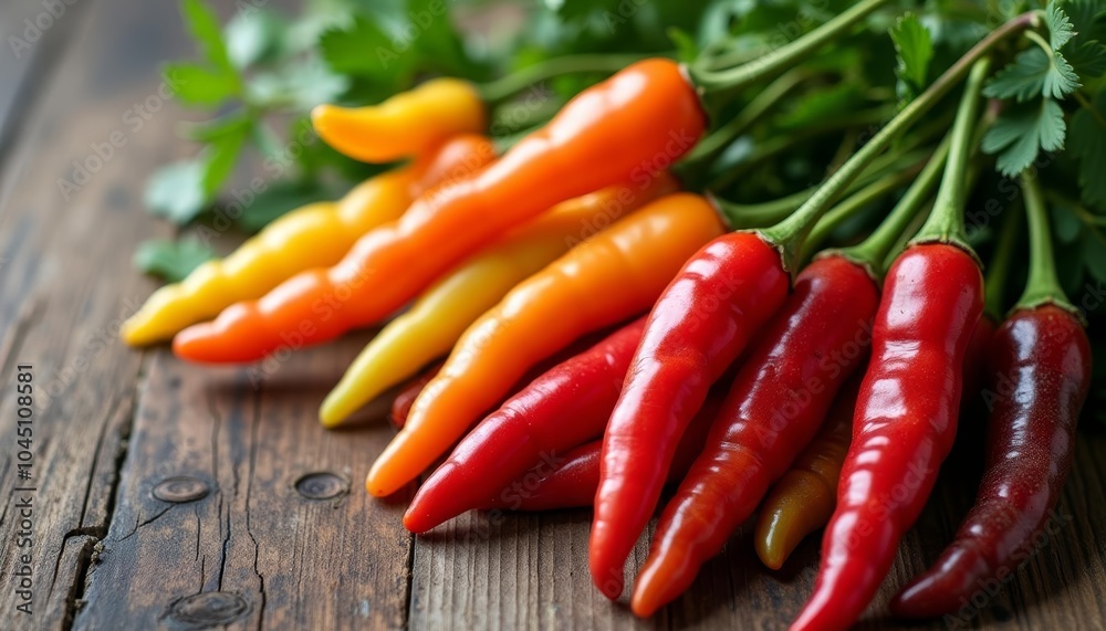 Vibrant peppers fresh and ready for culinary adventures Vibrant peppers fresh and ready for culinary adventures