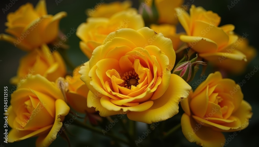 Blooming Sunshine A Bunch of Yellow Roses Blooming Sunshine A Bunch of Yellow Roses