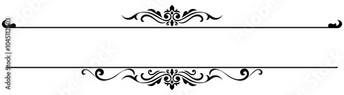 Vintage frame. Abstract border, decorative pattern on white background.