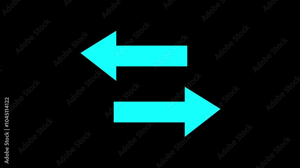left and right arrow direction sign animation. left and right arrow direction sign animation.