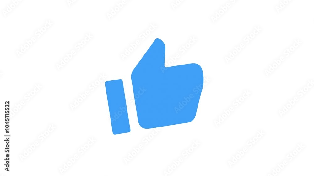 Thumbs up social media like icon animation isolated on transparent background.
Thumbs up social media like icon animation isolated on transparent background.