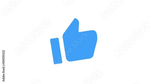 Thumbs up social media like icon animation isolated on transparent background.
