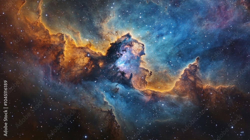 Carina nebula showing emission reflection and dark nebulae Carina nebula showing emission reflection and dark nebulae