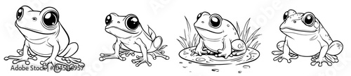 The frog is a stylish and modern logo, perfect for graphics on t-shirts and other items