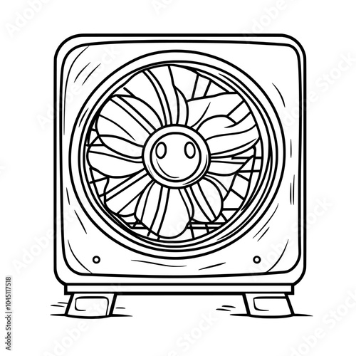 Flat icon illustration of an air conditioner split system. Top choice cool device in the world. Editable graphic resources for a variety of uses.