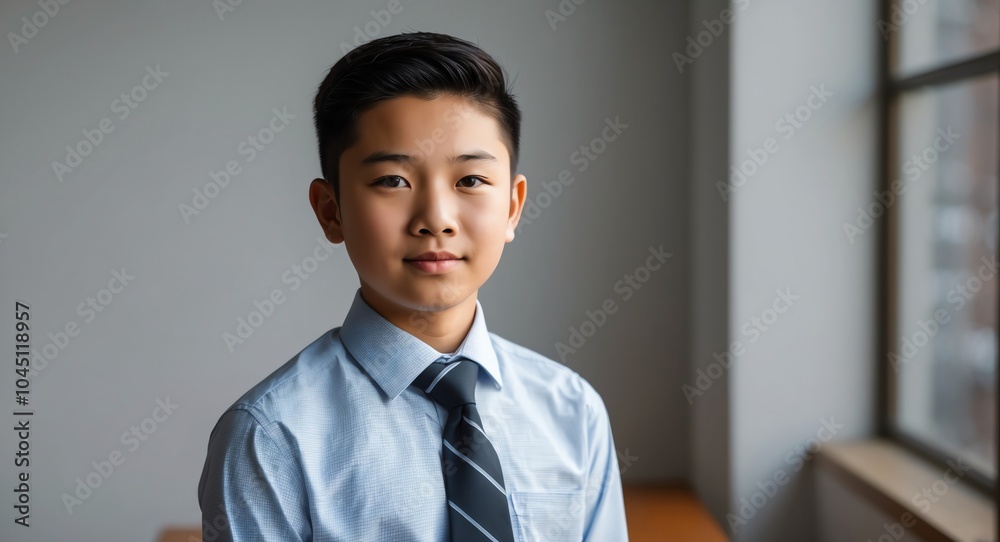 east asian teen boy office formal bright background wearing fashion portrait east asian teen boy office formal bright background wearing fashion portrait