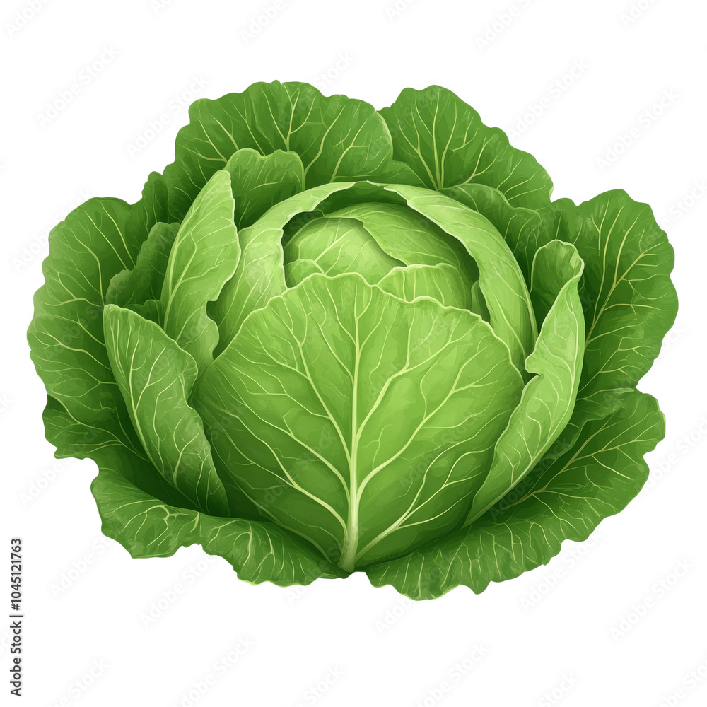 Fresh and vibrant green cabbage, on a transparent background. Fresh and vibrant green cabbage, on a transparent background.