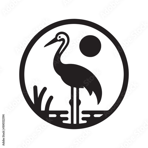 High-Resolution Common Crane Silhouette Vectors for Print-Ready Files