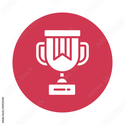 Winning  Trophy  vector Glyph Cricle Design icon. Awards Symbol on White background EPS 10 File