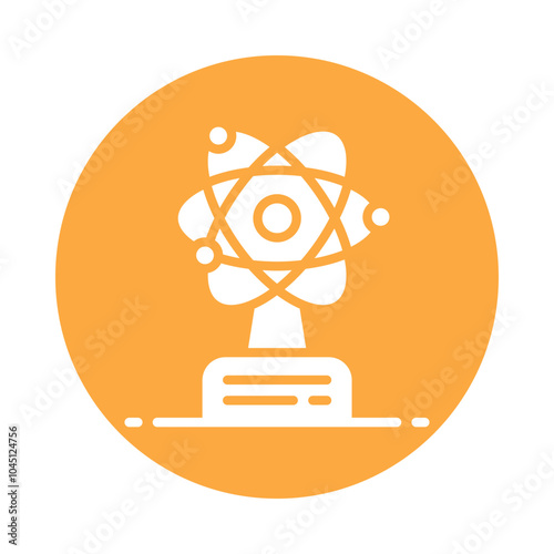 Science awards vector Glyph Cricle Design icon. Awards Symbol on White background EPS 10 File