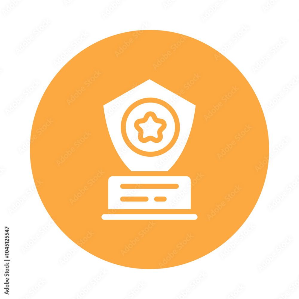 Winner Shield vector Glyph Cricle Design icon. Awards Symbol on White background EPS 10 File Winner Shield vector Glyph Cricle Design icon. Awards Symbol on White background EPS 10 File