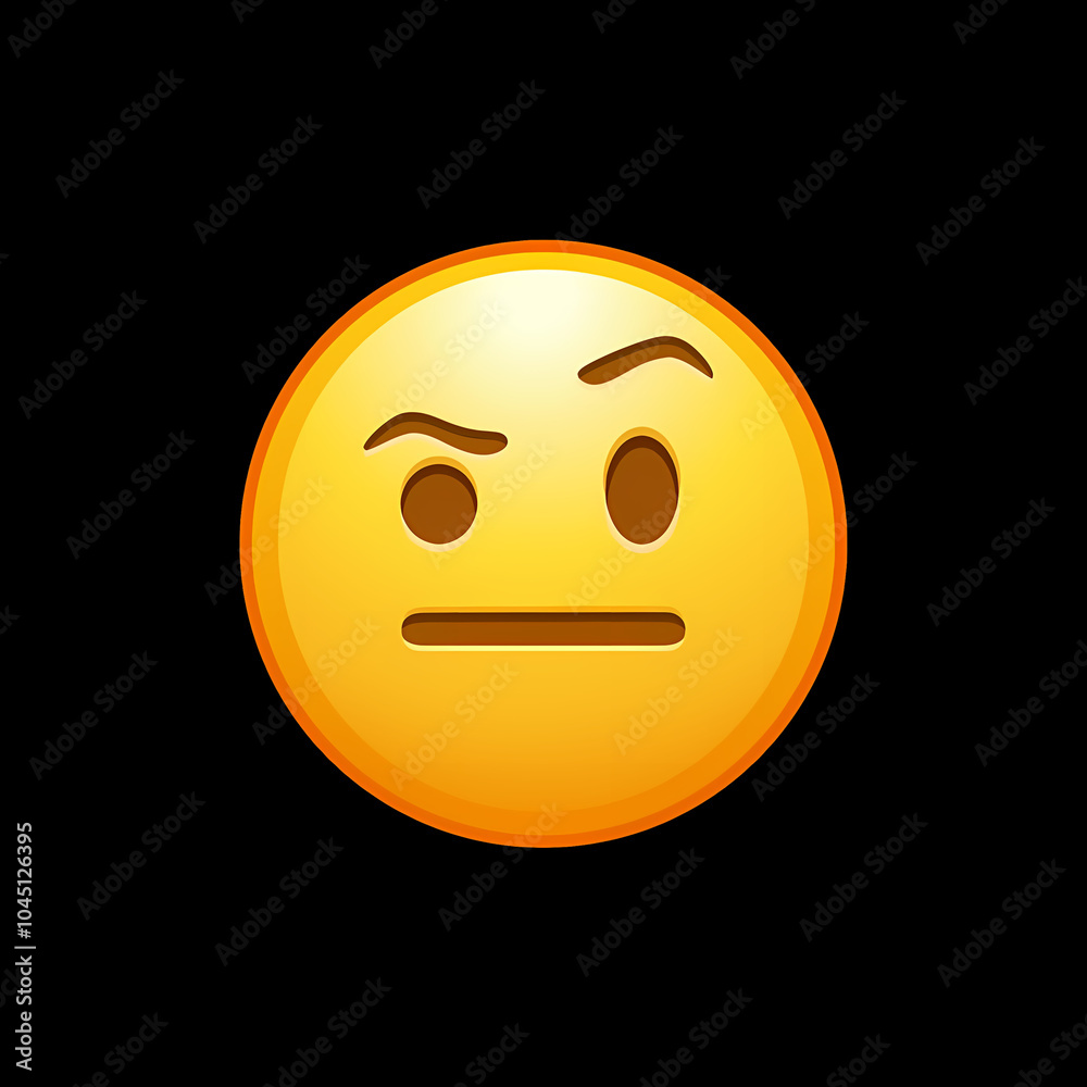 Fototapeta premium Skeptical Face Emoji