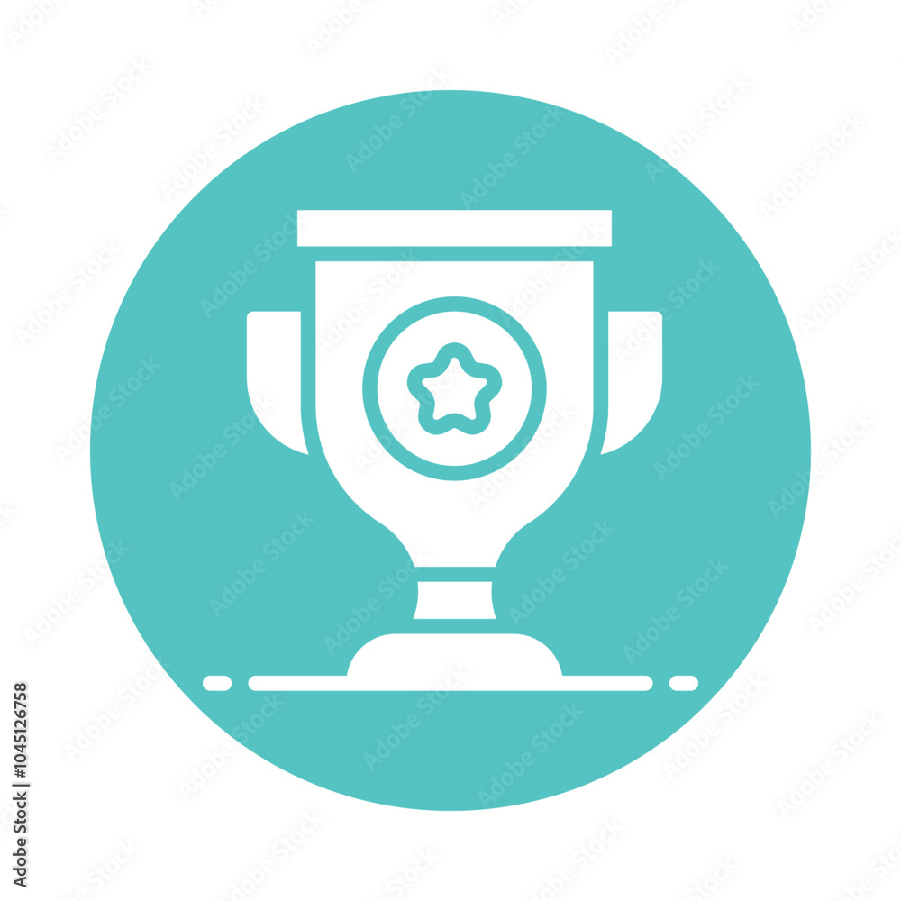 Trophy vector glyph circle Design icon. Awards Symbol on White background EPS 10 File Trophy vector glyph circle Design icon. Awards Symbol on White background EPS 10 File