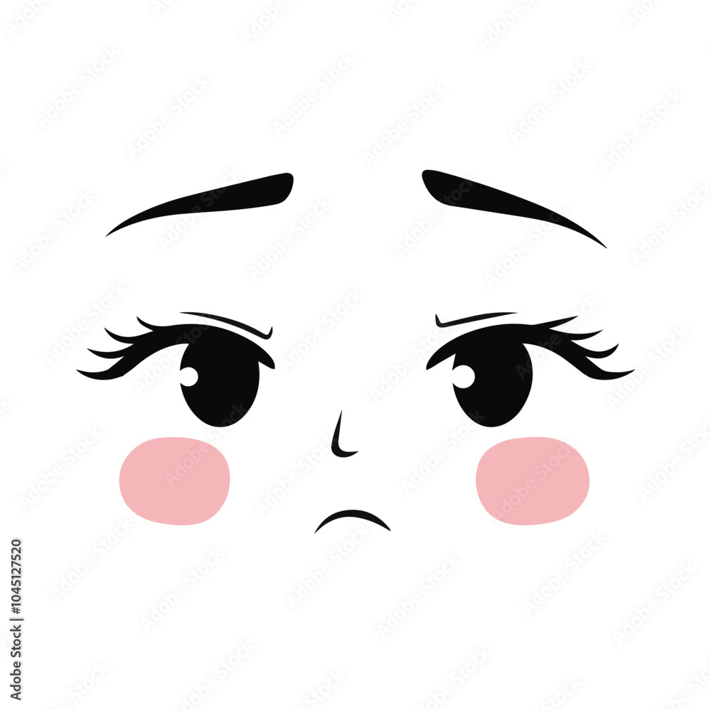 Facial Mood isolated clipart Design - Face Expressions vector illustration Facial Mood isolated clipart Design - Face Expressions vector illustration