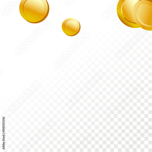 Money Background. Golden Vector Coins Rain. Flying 3d Cash for Casino Business  Banner. Cash Back Illustration. Win in a Lottery Concept Design. Cashback Explosion. Sale Discount Background. 