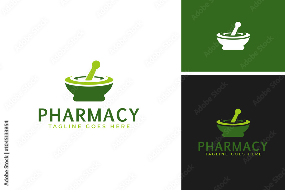 Mortar and pestle pharmacy logo design vector template illustration idea Mortar and pestle pharmacy logo design vector template illustration idea