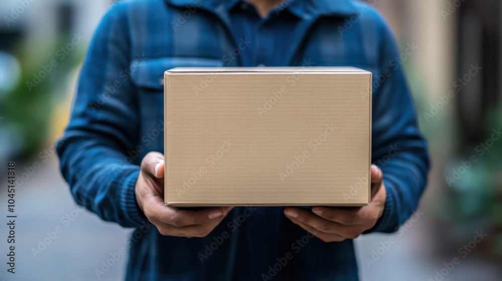 Person Holding Brown Delivery Box