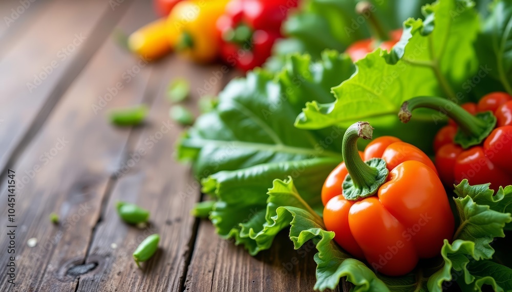 Fresh produce on rustic table Fresh produce on rustic table