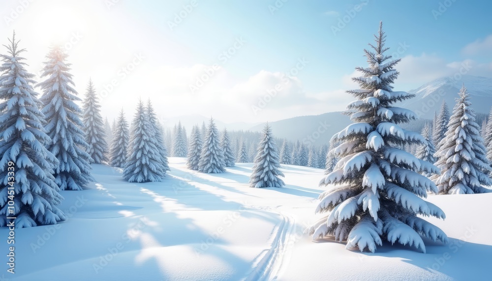 Snowy serenity A winter wonderland of evergreens Snowy serenity A winter wonderland of evergreens
