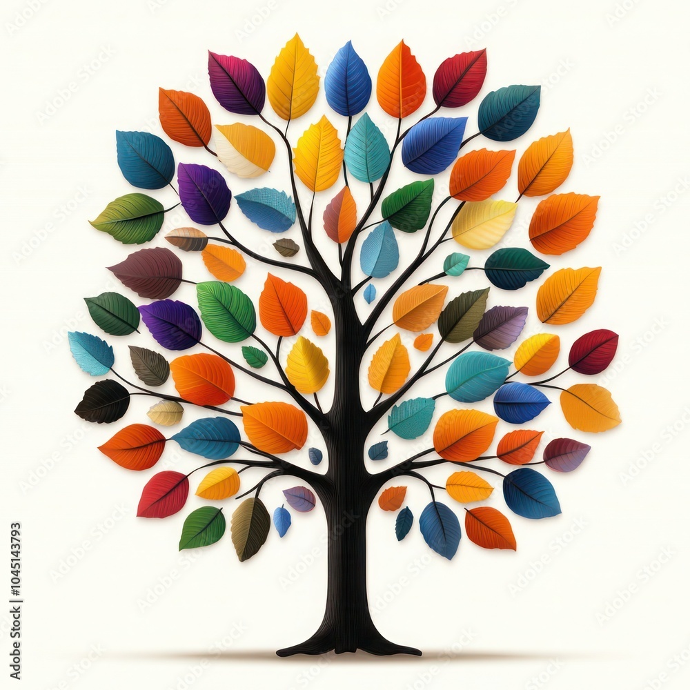 Fototapeta premium Vibrant Autumn Foliage on Tree