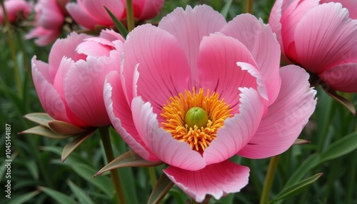  Vibrant pink flower blooming in garden