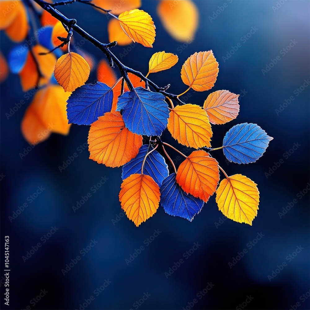 Autumnal Park: Colorful Leaves Swinging in Brightness, a Vibrant Background for Fall