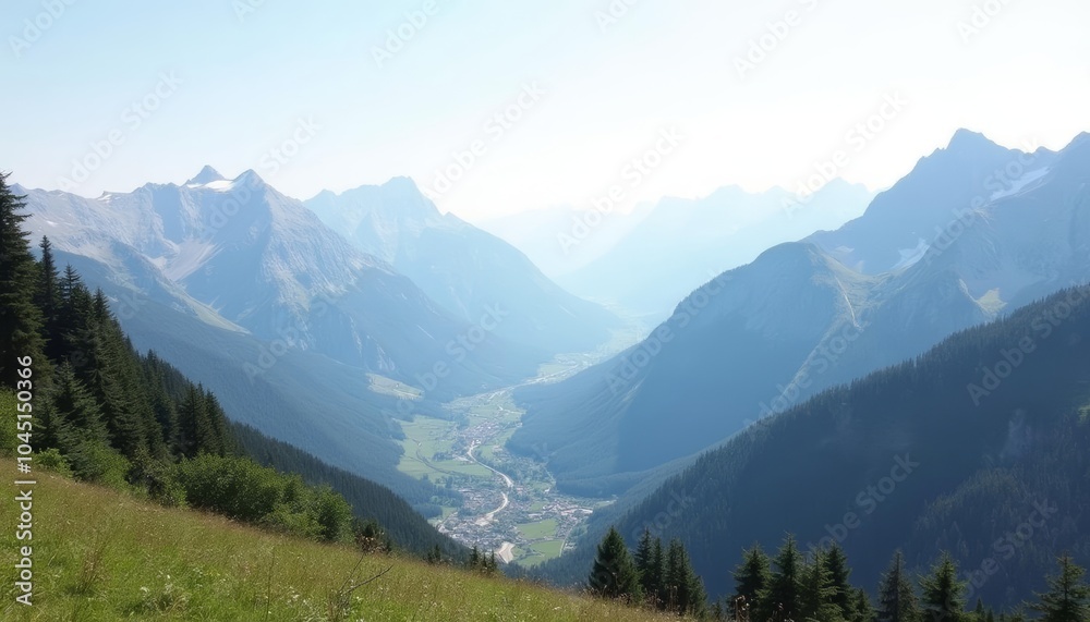 Fototapeta premium Epic Mountain Vistas A Journey Through the Alps