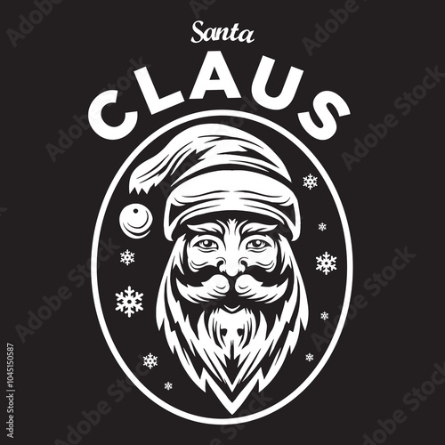 Vintage santa claus logo illustration