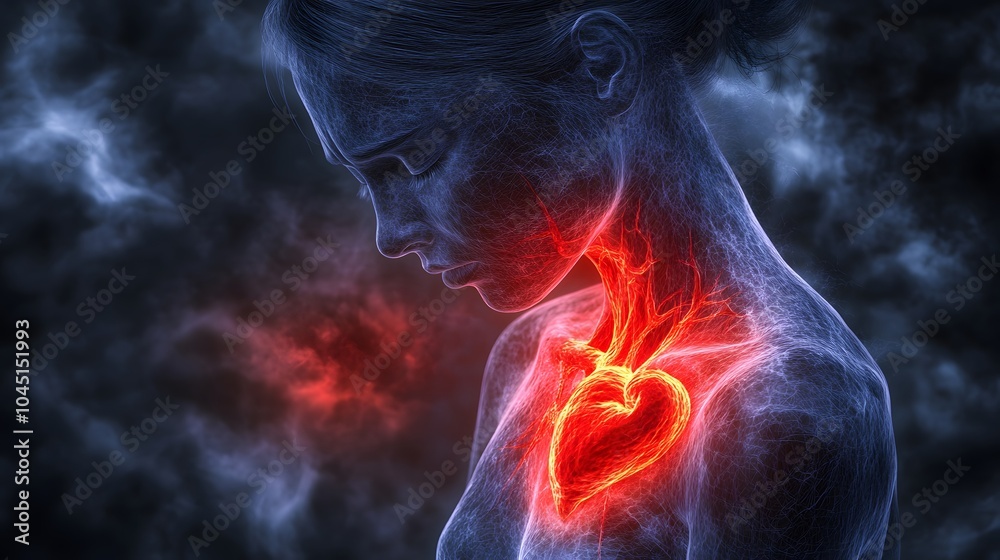 Heart Symbolism in Ethereal Female Figure Heart Symbolism in Ethereal Female Figure