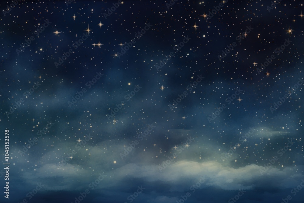Obraz premium Illustration of night sky and star backgrounds astronomy outdoors.