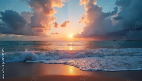 Sunsets golden glow meets the oceans embrace