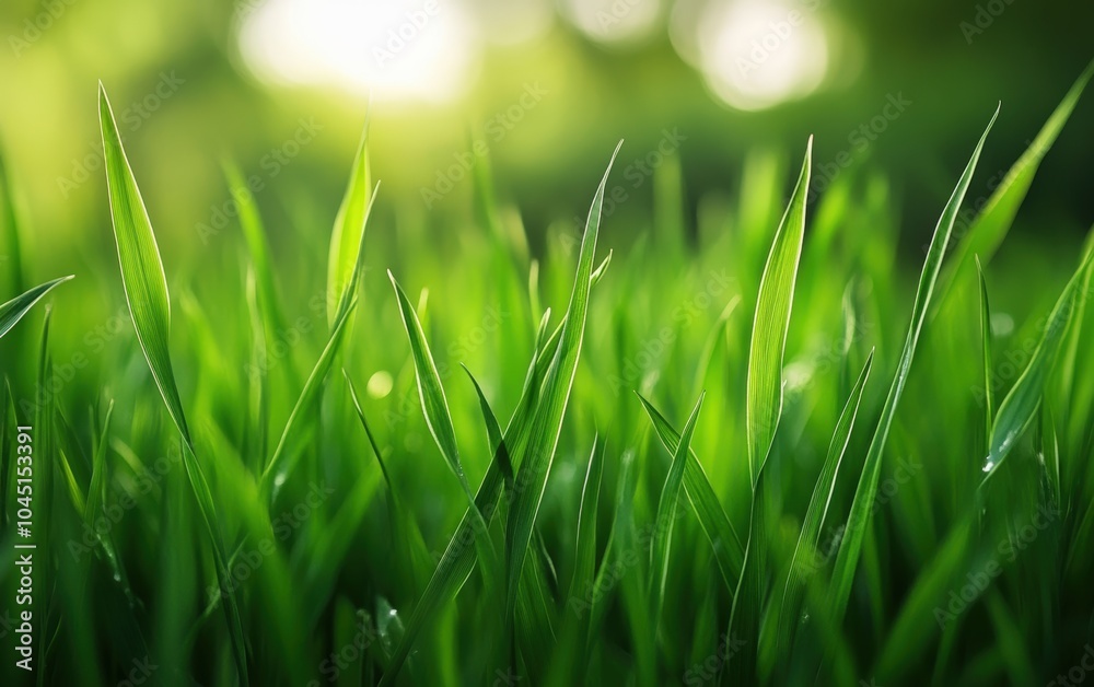 Fototapeta premium Grass Texture: Fresh, bright green grass with evenly cut blades for a lively, outdoor setting.
