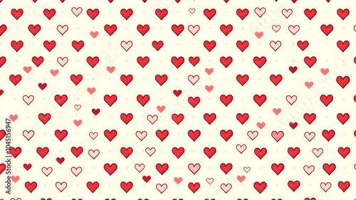 Romantic pattern of many small hearts. Valentine's day card background