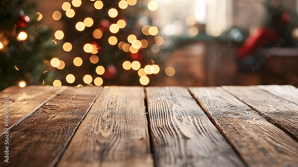 Christmas and New year background with empty dark wooden deck table over christmas tree and blurred light bokeh. Empty display for product montage. Rustic vintage Xmas background.
Christmas and New year background with empty dark wooden deck table over christmas tree and blurred light bokeh. Empty display for product montage. Rustic vintage Xmas background.