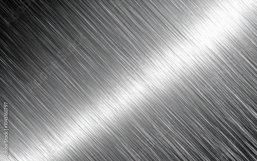 Brushed Metal Texture: Sleek silver brushed metal with fine linear striations, perfect for modern and high-tech designs. 