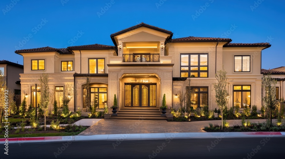 Fototapeta premium Modern Elegantly Designed Front Entrance of a Home