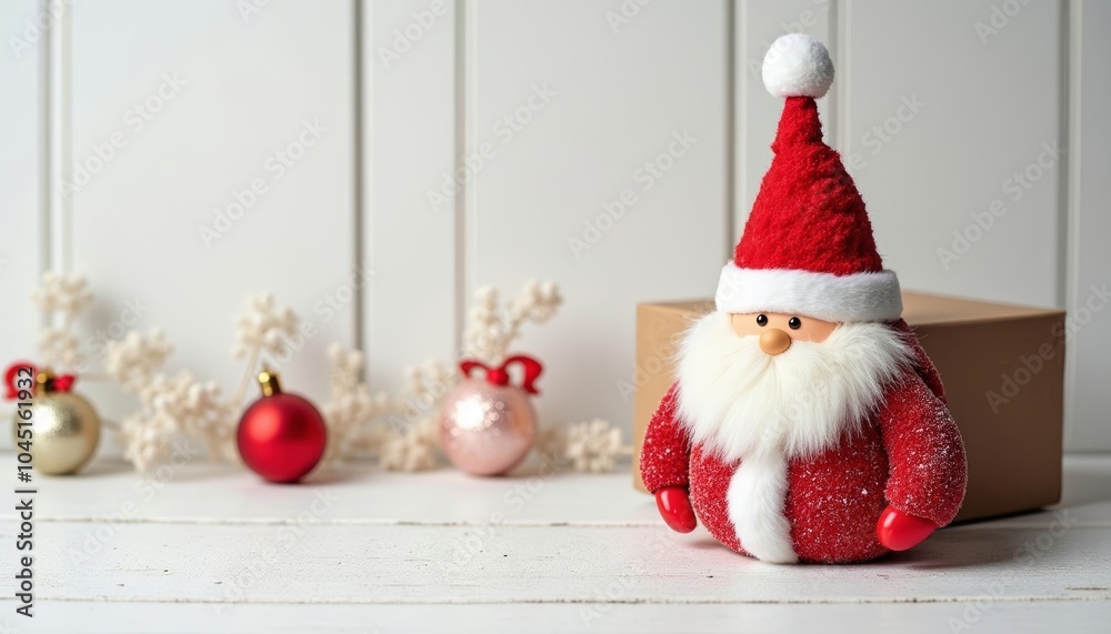 Fototapeta premium christmas and new year holiday ornament with a white background