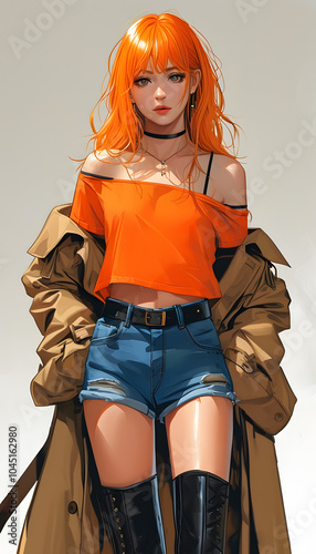 Orange Haired Lady photo