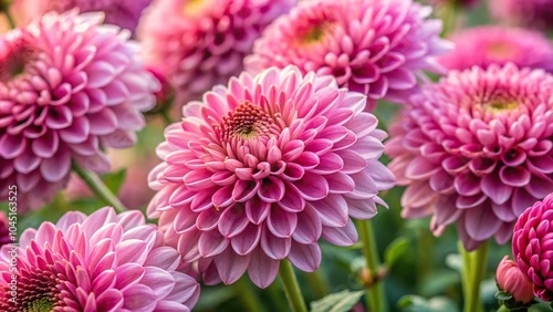 Extreme close-up of pink chrysanthemums blooming in garden