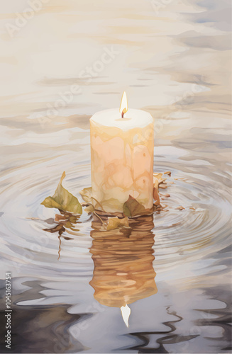 spa still life with candle