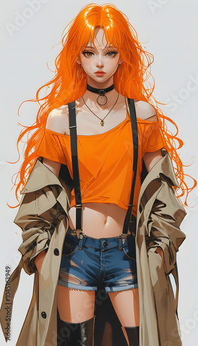 Orange Haired Lady photo