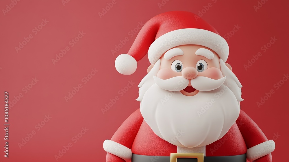 A cartoonish image of Santa Claus with a red background A cartoonish image of Santa Claus with a red background