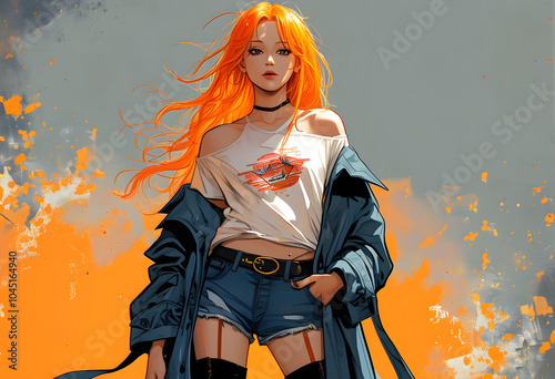 Orange Haired Lady photo