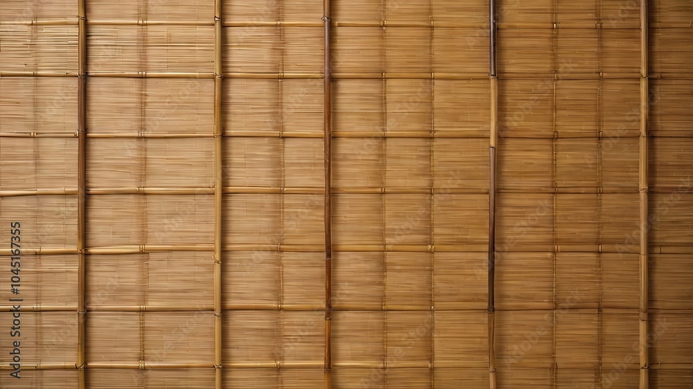 Intricate woven bamboo pattern with natural textures and warm earthy tones creating a simple and elegant backdrop Intricate woven bamboo pattern with natural textures and warm earthy tones creating a simple and elegant backdrop