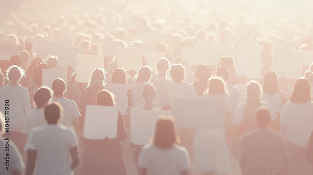 Obraz premium Women Marching for Gender Equality in Law and Politics