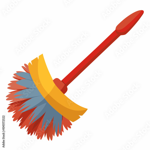cleaning brush on white background