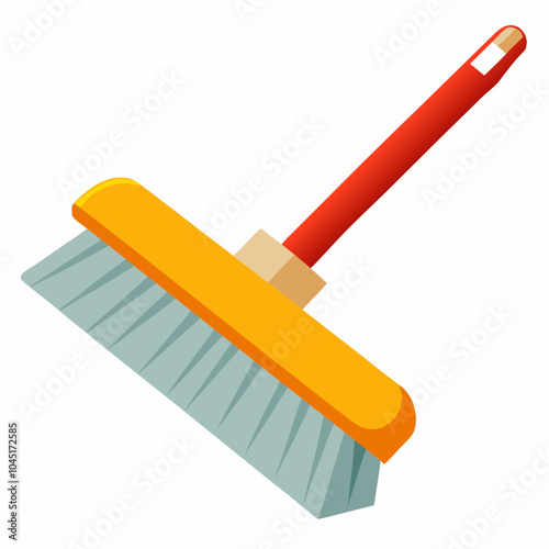cleaning brush on white background