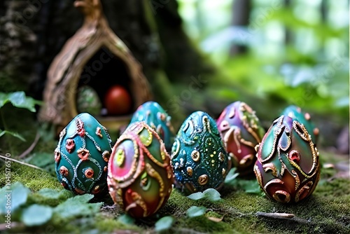 elf easter elves craft intricate eggs and hide them in the encha photo