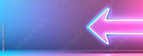 Vibrant Gradient Arrow Design with Glowing Effect - Eye-Catching Directional Graphic for Modern Presentations and Marketing